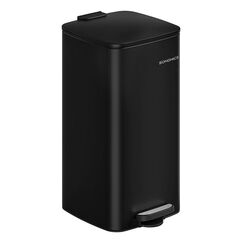 Songmics LTB593B02 Mülleimer 30 l Rechteckig Polypropylen (PP), Stahl Schwarz
