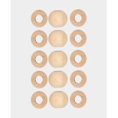 lalana 6006.23 Runde Perle Holz Braun 15 Stück(e)