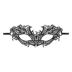 PartyDeco Spitzen-Karnevalsmaske, Schwarz, 21 x 8 cm