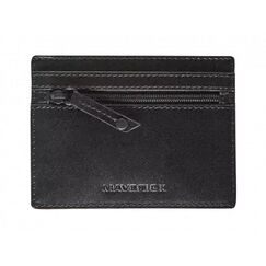 Maverick All Black Portemonnaie Leder, RFID, schwarz