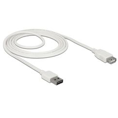 DeLOCK 85200 USB Kabel USB 2.0 2 m USB A 0,48 Gbit/s Weiß, Farbe: Weiß, Länge: 2 m