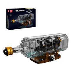 Mould King 10065 Schwarzes Piratenschiff-in-der-Flasche-Bauset | 2.206 Teile