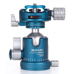 Benro NBBH2 Stativaufsatz Blau, Silber Metall 1/4, 3/8" Kugel (Form)
