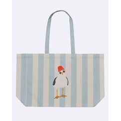 Chic-mic Sea Gull Baumwolle Navy, Blau Frau Strandtasche