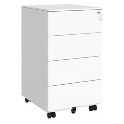 Songmics OFC064W14 Büro-Schubladenschrank Weiß Stahl