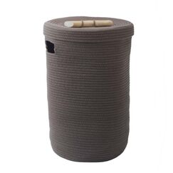 Aquanova Otis Wäschekorb 60 l Rund Baumwolle, Polyester Asche