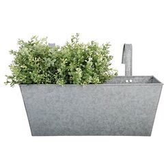Esschert Design Balkonkasten mit Haken Antik Zink 7,5 l 40,4x24,5x25cm