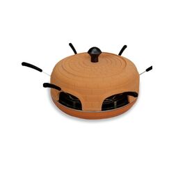 Ohmex OHM-PIZ-1600 Pizzamacher/Ofen 6 Pizza/Pizzen 1100 W Schwarz, Terrakotta
