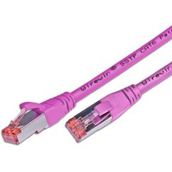 Wirewin S/FTP CAT6 0.25m Netzwerkkabel Magenta 0,25 m S/FTP (S-STP) Rund, Länge: 0,25 m