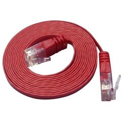 SLIM Patchcords PKW-SLIM-KAT6 0.1 RT Netzwerkkabel Rot 0,1 m Cat6 U/UTP (UTP), Farbe: Rot, Länge: 0,1 m