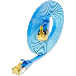 SLIM Patchcords Slim U/FTP Netzwerkkabel Gelb 5 m Cat6a U/FTP (STP) Flach, Farbe: Blau