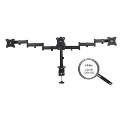 PureMounts PM-OFFICE-03 Flachbildschirm-Tischhalterung 68,6 cm (27") Tisch/Bank Schwarz