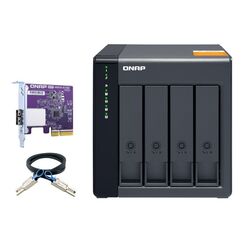 QNAP TL-D400S Speicherlaufwerksgehäuse HDD / SSD-Gehäuse Schwarz, Grau 2.5/3.5"