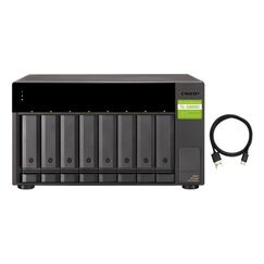 QNAP TL-D800C Speicherlaufwerksgehäuse HDD / SSD-Gehäuse Schwarz, Grau 2.5/3.5"