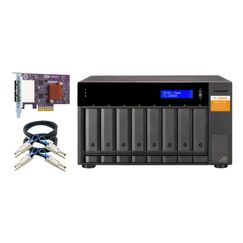 QNAP TL-D800S Speicherlaufwerksgehäuse HDD / SSD-Gehäuse Schwarz, Grau 2.5/3.5"
