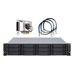 QNAP TL-R1200S-RP Speicherlaufwerksgehäuse HDD / SSD-Gehäuse Schwarz, Grau 2.5/3.5"