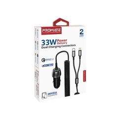 Promate PowerDrive-33PDCI Universal Schwarz Zigarettenanzünder Schnellladung Auto