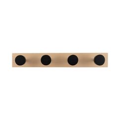 present time PT4048BK Gaderobe Wand-montiert 4 Haken Holz