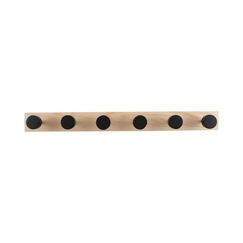 present time PT4049BK Gaderobe Wand-montiert 6 Haken Holz