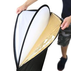 Puluz PU5110 Fotostudio-Reflektor Rund Schwarz, Gold, Silber, Durchscheinend, Weiß