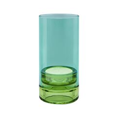 REMEMBER Lys Kerzenständer Glas Blau, Grün, Farbe: Blau, Grün
