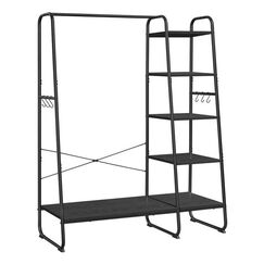 Vasagle RGR116B02 Schlafzimmer-Schrank 5 Regale Schwarz Garderobe