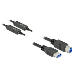 DeLOCK 85380 USB Kabel USB 3.2 Gen 1 (3.1 Gen 1) 10 m USB A USB B 5 Gbit/s Schwarz