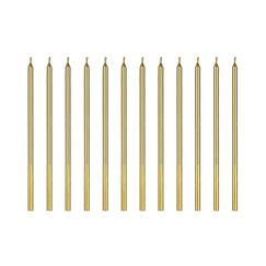 PartyDeco SCD-4-019 Kuchenkerze/Wunderkerze Gold 12 Stück(e)