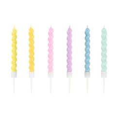 PartyDeco SCS-15-000 Kuchenkerze/Wunderkerze Violett, Blau, Grün, Orange, Pink, Gelb 6 Stück(e)