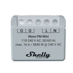 Shelly Qubino Wave PM Mini Intelligenter Schalter Grau