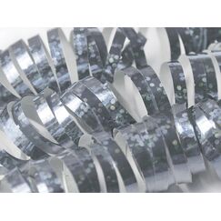 PartyDeco Holografische Serpentinen, silber, 3,8m