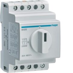 Hager SK202 Elektroschalter Drehschalter 3P Grau