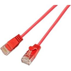 SLIM Patchcords SLIM-L-UU-K6A 0.1 RD Netzwerkkabel Rot 0,1 m Cat6a U/UTP (UTP)
