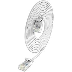SLIM Patchcords SLIM-L-UU-K6A 0.1 WT Netzwerkkabel Weiß 0,1 m Cat6a U/UTP (UTP)