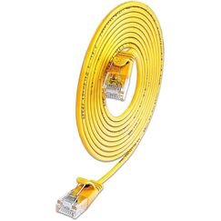 SLIM Patchcords SLIM-L-UU-K6A 0.5 YE Netzwerkkabel Gelb 0,5 m Cat6a U/UTP (UTP)