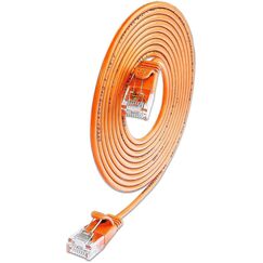 SLIM Patchcords SLIM-L-UU-K6A 2.0 OR Netzwerkkabel Orange 2 m Cat6a U/UTP (UTP)