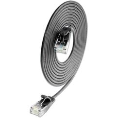 SLIM Patchcords SLIM-L-UU-K6A 5.0 BK Netzwerkkabel Schwarz 5 m Cat6a U/UTP (UTP)