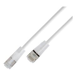 SLIM Patchcords SLIM-L-UU-K6A-TL 2.0 WT Netzwerkkabel Weiß 2 m Cat6 U/UTP (UTP), Farbe: Weiß, Länge: 0,1 m