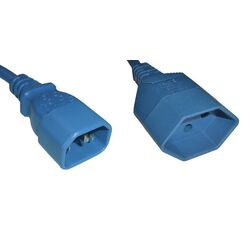 Diggelmann SPBLC14T13-03 Stromkabel Blau 0,3 m C14-Koppler T13, Farbe: Blau, Länge: 0,3 m