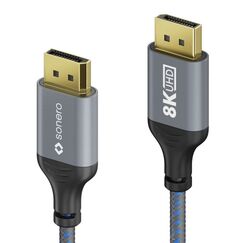 sonero SPC-DP110-030 DisplayPort-Kabel 3 m Blau, Grau, Farbe: Blau, Grau, Länge: 1 m