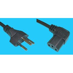 Diggelmann SPCABI-1 Stromkabel Schwarz 1 m C13-Koppler, Farbe: Schwarz, Länge: 1 m