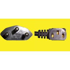 Diggelmann SPCABI10-05 Stromkabel Schwarz 0,5 m T12 C13-Koppler