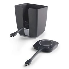 Barco ClickShare Button und Tray im Paket