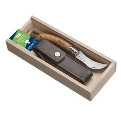 Opinel N°8 Pilzmesser, Geschenkbox Box, stainless steel, Eichenholz , Hülle