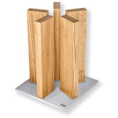 kai Stonehenge Schutzmesserblock Eiche, Edelstahl, Wolle Edelstahl, Holz