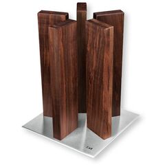 kai Stonehenge Schutzmesserblock Edelstahl, Walnuss Edelstahl, Holz