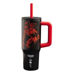 Bialetti STRTH01A Reisebecher 900 ml Schwarz, Rot Edelstahl