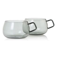 AdHoc Yuna Tasse Transparent, Grau Universal 2 Stück(e)