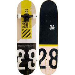 Slide Skateboard UT3122-6 Komplettes Skateboard Skateboard (klassisch) Holz Schwarz, Weiß, Gelb