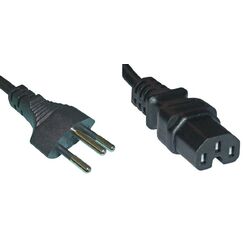 Diggelmann Netzkabel 3m 3x1mm² Gummi H05RN-F 3G 60º T12/C15